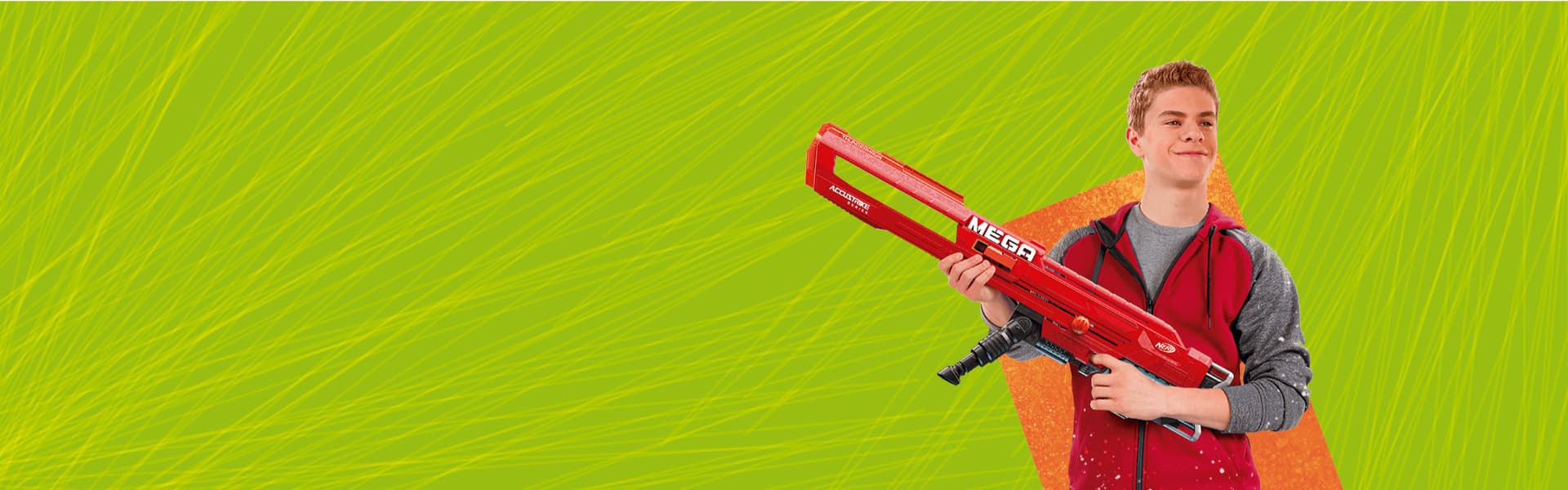 Kid with mega nerf gun